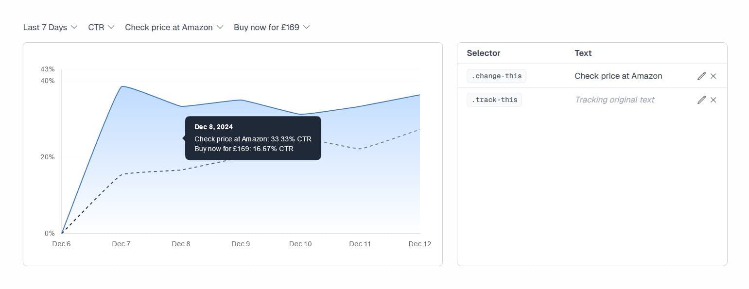 Internal Link Tracking screenshot